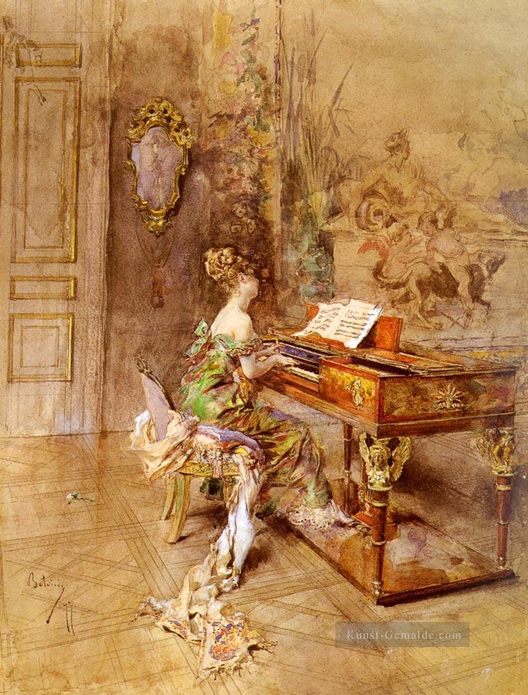 La Pianista Genre Giovanni Boldini Ölgemälde